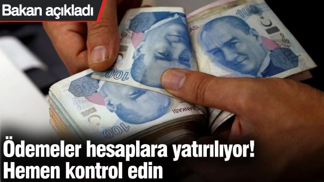 Ödemeler hesaplara yatırılıyor.!